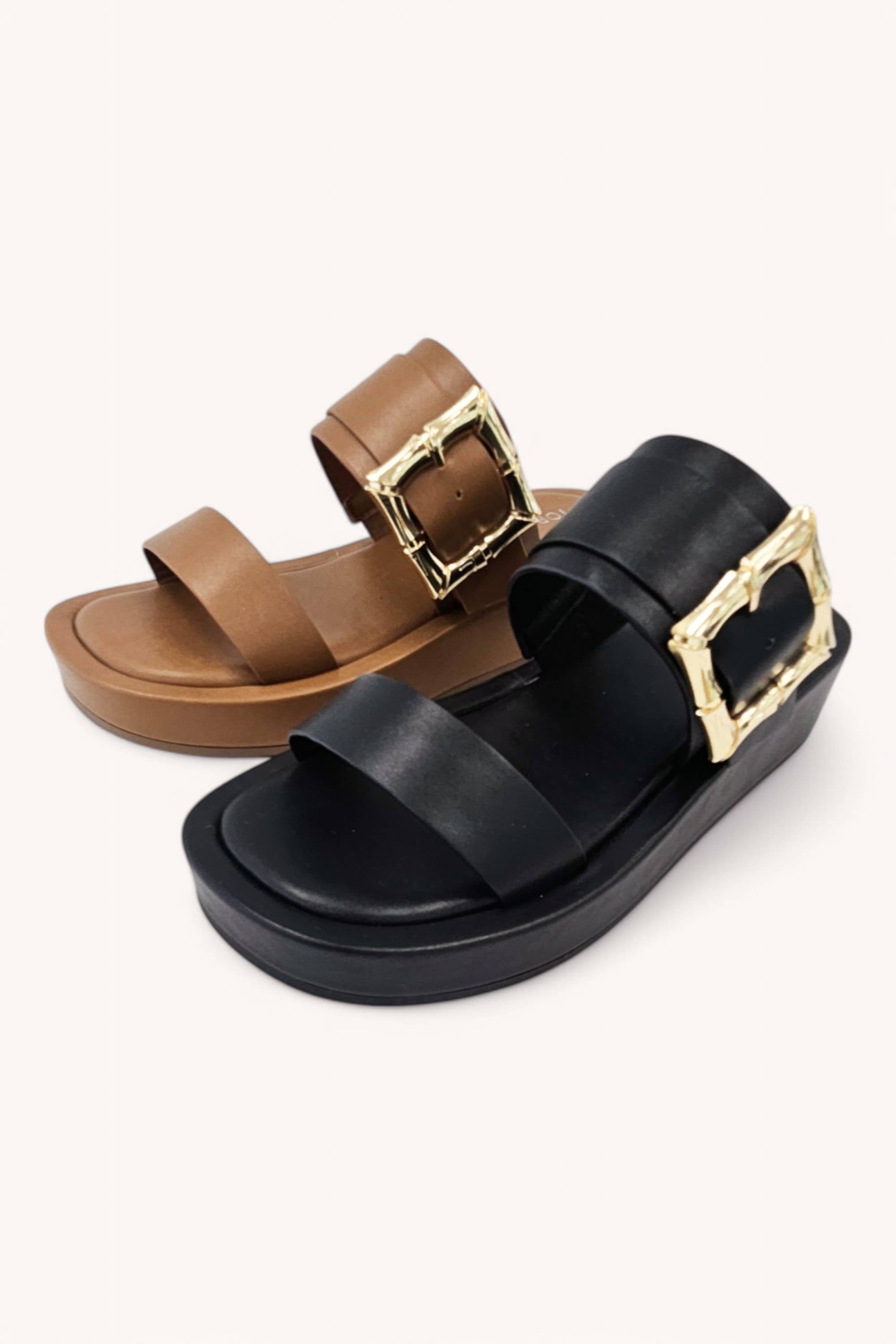 CCOCCI - Wholesale Sandals - Women's - RAYA-68 CHUNKY PLATFORM DOUBLE STRAP SANDALS7