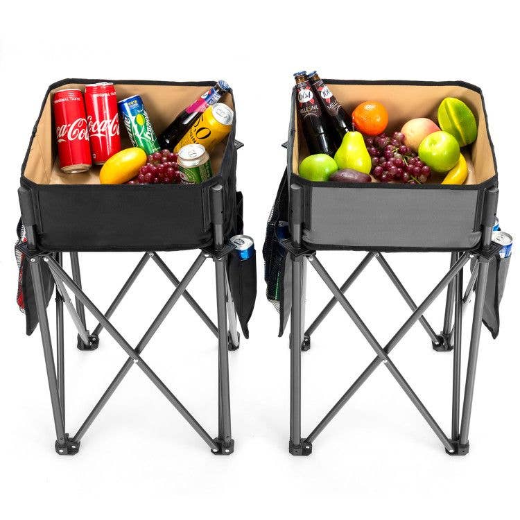 Hard Rock Health Stores - Wholesale Patio Table - 2 Pieces Folding Camping Tables with Large Capacity Storage Sink0