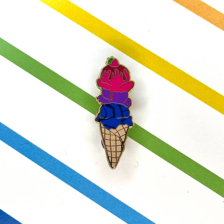 Geek Studio - Wholesale Lapel Pin/Button - Pride Ice Cream Cone Enamel Pins3