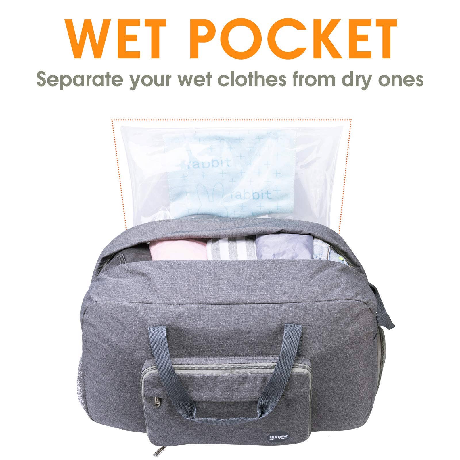 wandf – Saco de viagem - Unissexo por atacado – Mochila de viagem de bolso RFID anti-roubo WANDF preta2