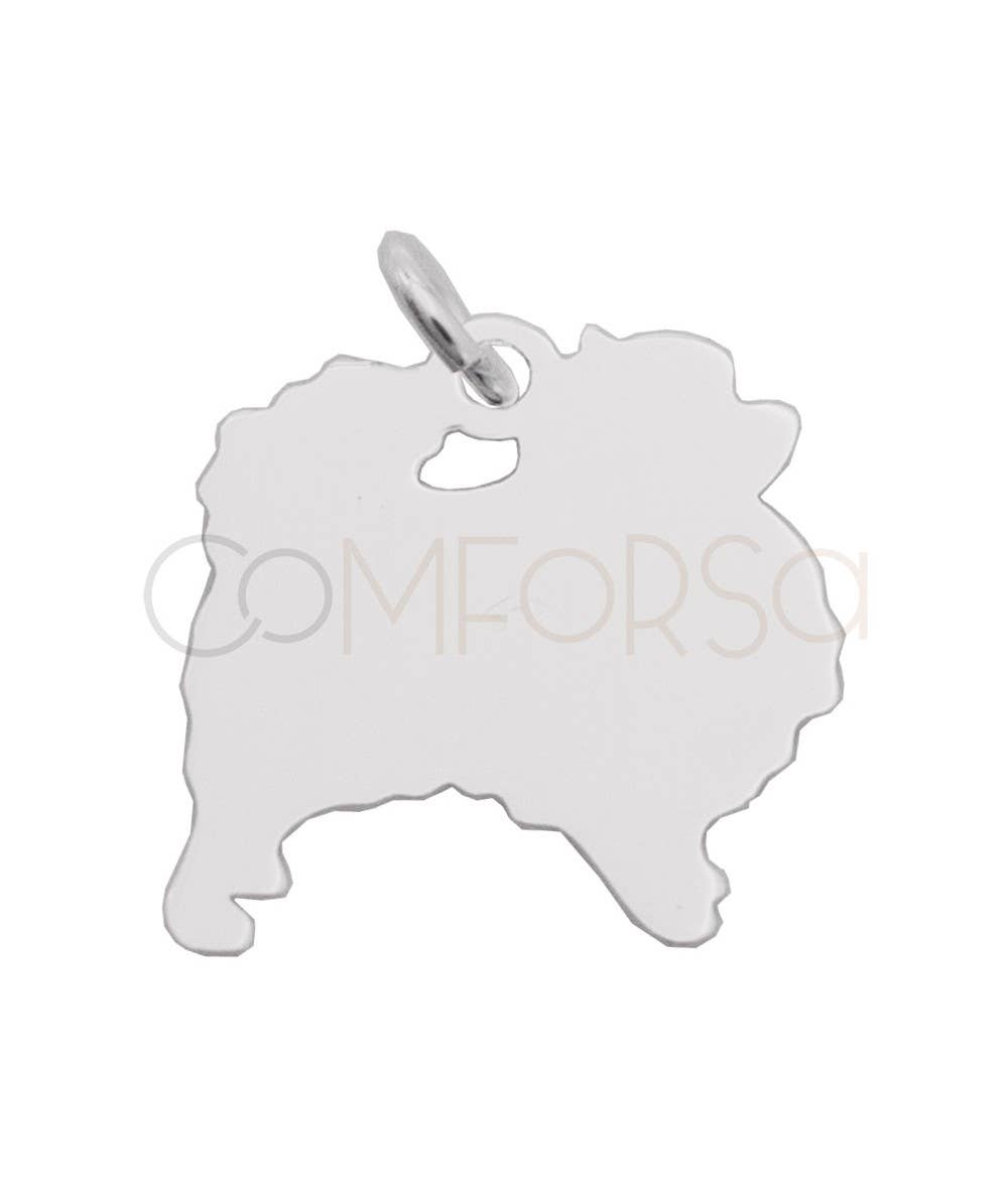COM FORSA SL – wholesale Individuell berlock/hänge – Hänge i sterlingsilver 925 i form av pomeranianhund 15 x 15 mm0