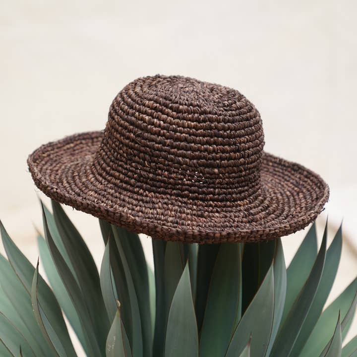 Costa Rica Hat - chocolate for wholesale by Voyage the Label