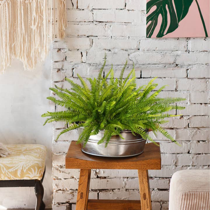 Grand Verde - Wholesale Artificial Plant - Boston Ferns Artificial Plants Plastic Greenery Bulk 4pcs5