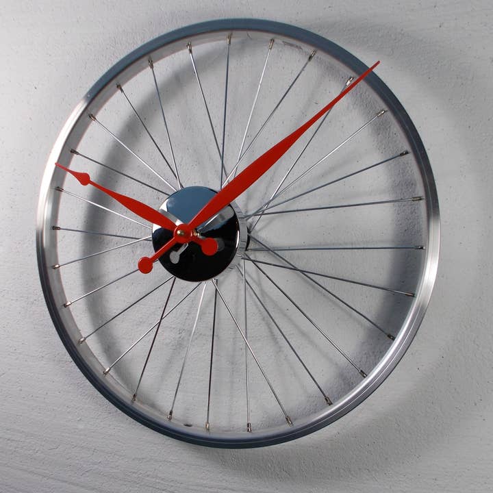 Vyconic - Vendita all'ingrosso Orologi da parete - Orologio ruota bici piccolo Rosso
