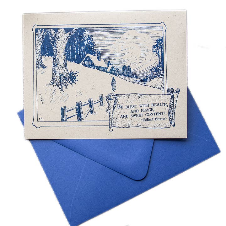 Sunshine and Ravioli - Wholesale Christmas Card - Literary Quote Christmas Holiday Greeting Card - Robert Burn