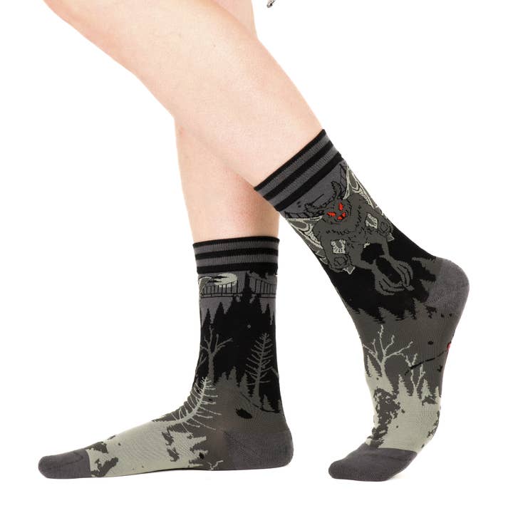 FootClothes LLC - Wholesale Socks - Unisex - Mothman Crew Socks7