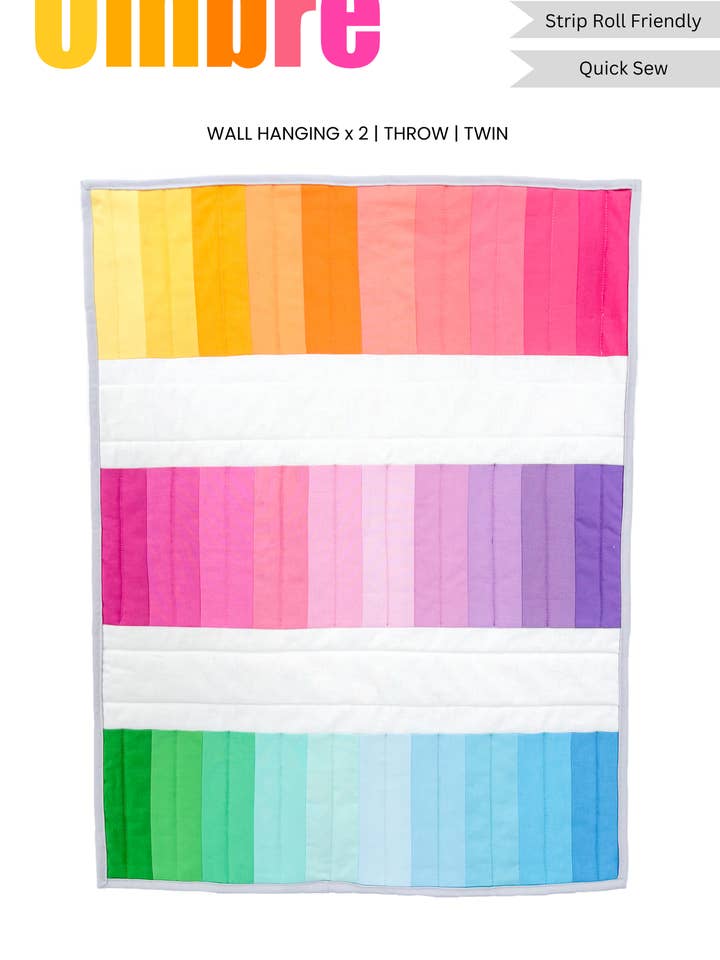 Ombre Quilt Pattern for wholesale by Aurora + Holly