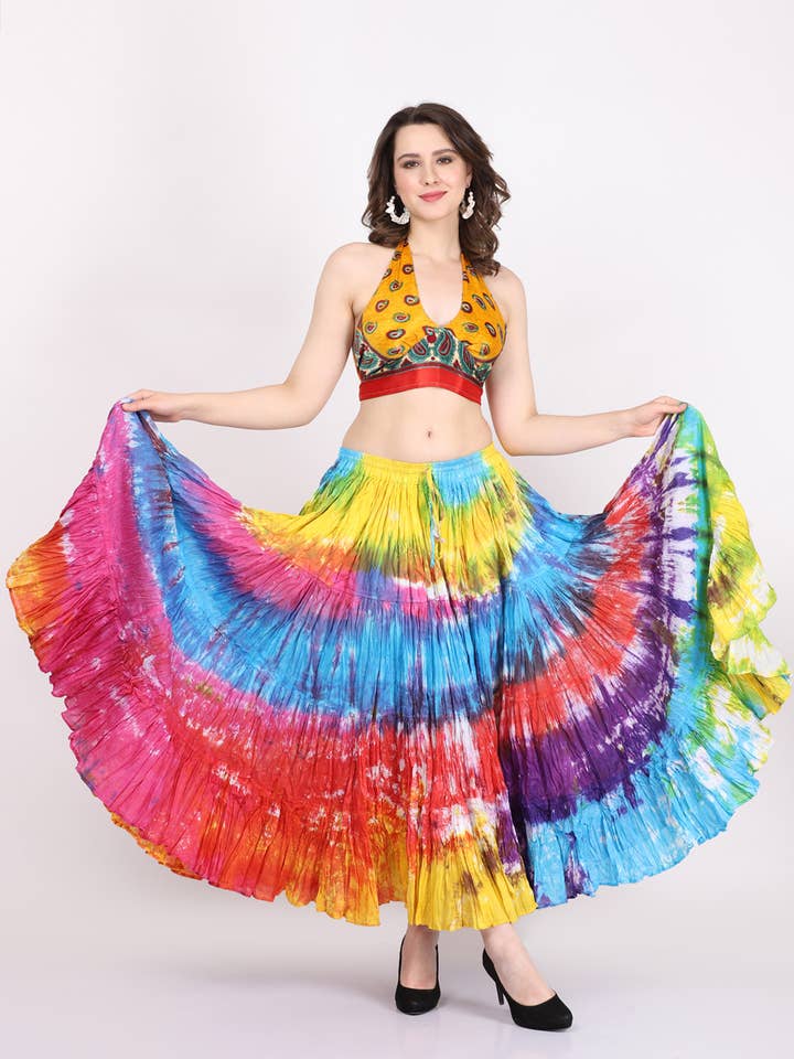 Wevez - Wholesale Skirt - Women's - American Tribal Style 25 Yards Cotton Renaissance skirt