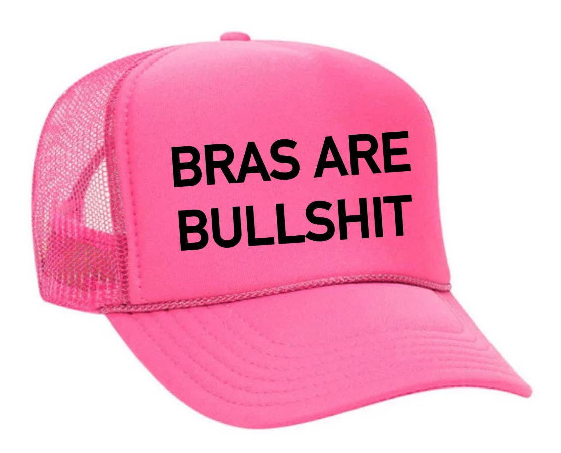 Inappropriate Trucker Hats - Wholesale Trucker Hat - Women's - Bras Are Bullshit Trucker Hat23