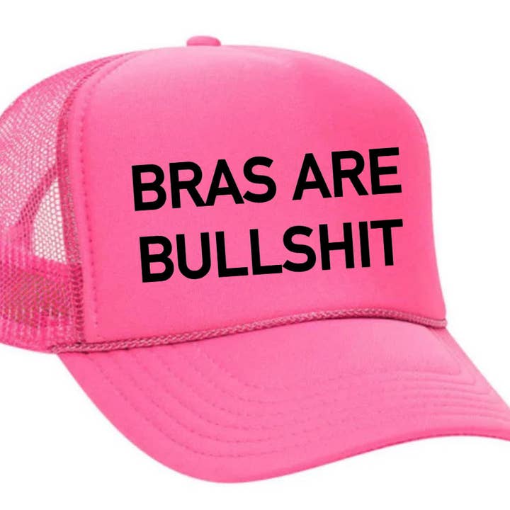 Inappropriate Trucker Hats - Wholesale Trucker Hat - Women's - Bras Are Bullshit Trucker Hat23
