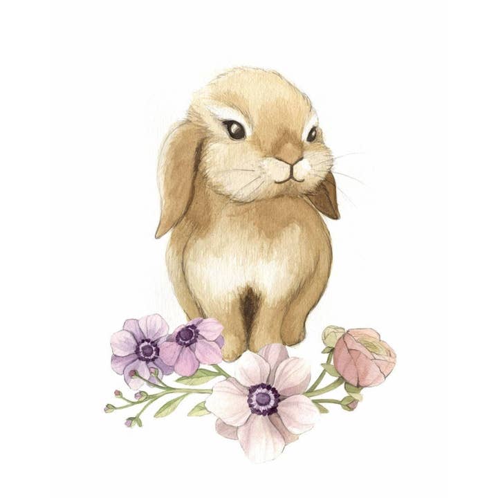 Baby Bunny - Art de pépinière Woodland pour la vente par ALICIA'S INFINITY