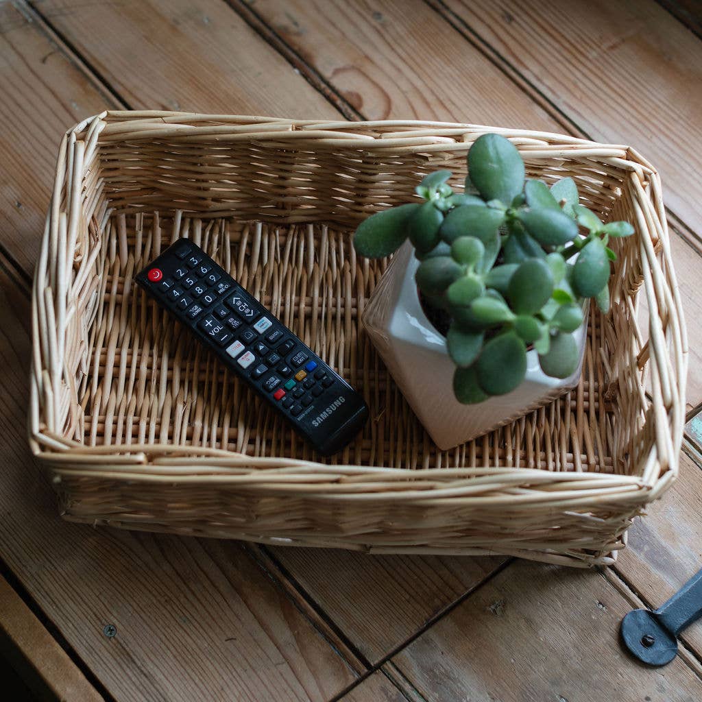 Arthur Cameron – wholesale Basket – Natural  Rectangular Wicker Shallow Storage Tray4