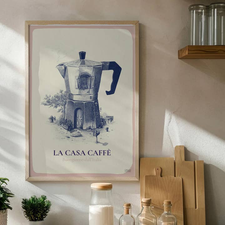 le murmure des murs - Wholesale Poster - Vintage Italian Coffee Pot Wall Decor Poster1