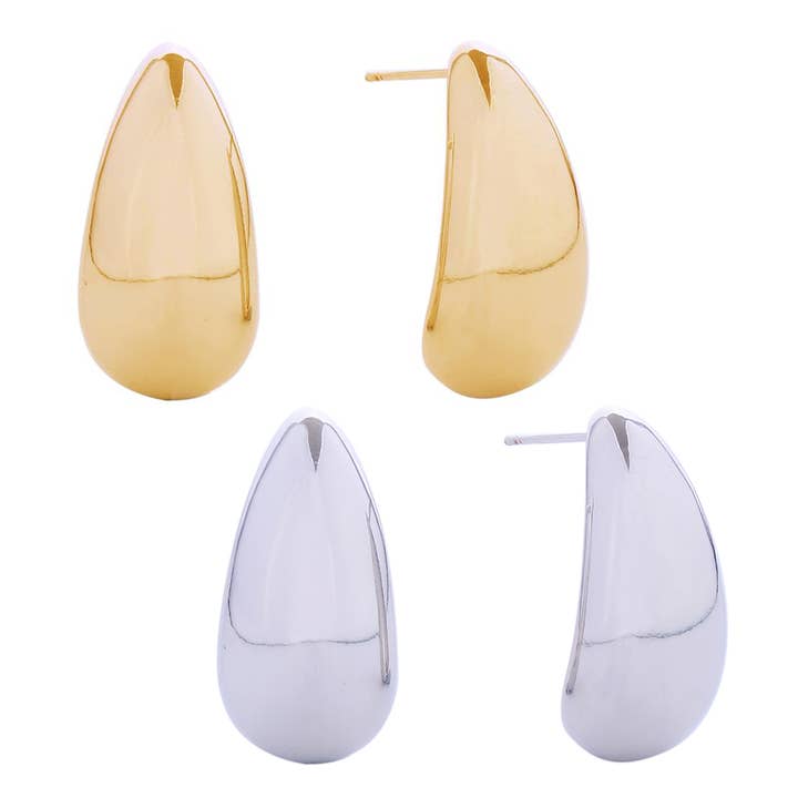 14K Gold-Dipped Dome Post Earrings for wholesale by Fashion City