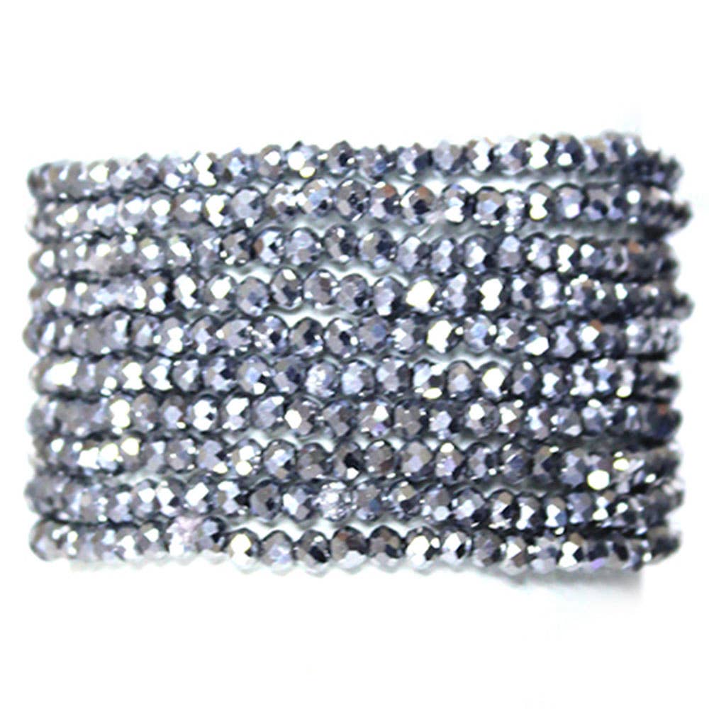 JOIA ACCESSORIES - Wholesale Beaded Bracelet - GLASS BEAD STRETCH MULTI BRACELET, SB 79386