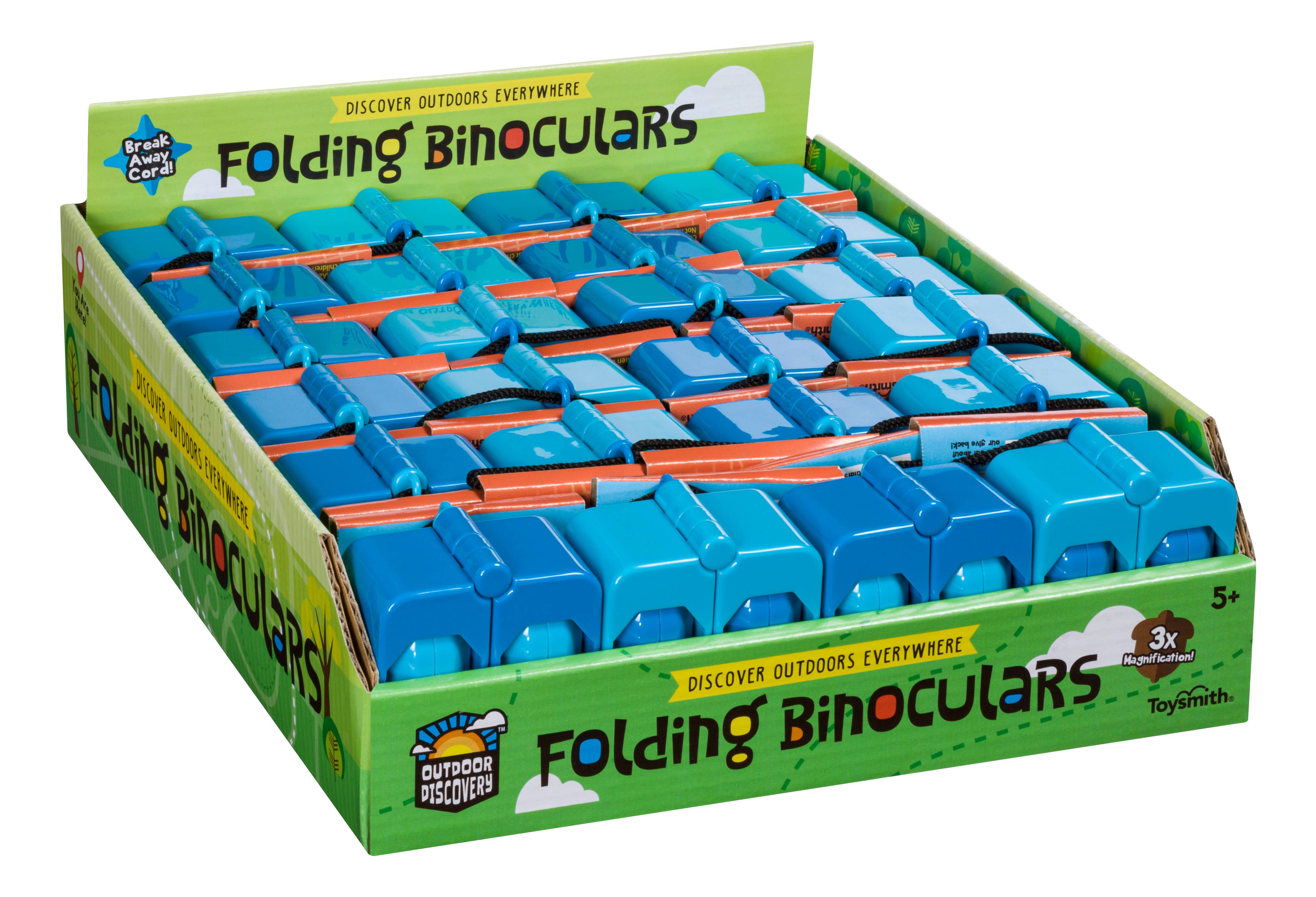 Toysmith - Wholesale Binoculars - Outdoor Discovery Folding Binoculars, Assorted Colors