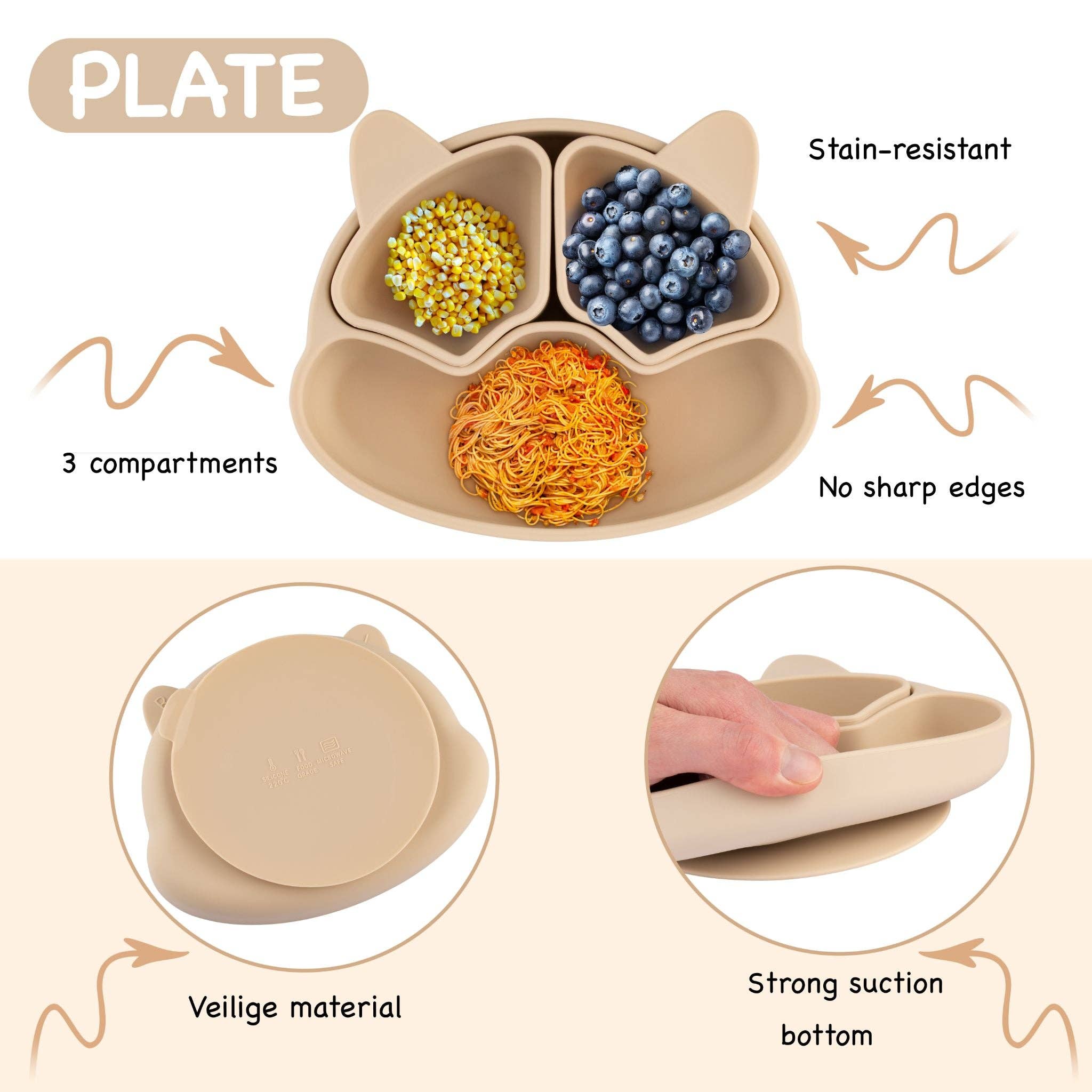 Zoe Sage – wholesale Feeding set – Baby – Silicone Baby Feeding Set 11pc Bundle  | Chino3