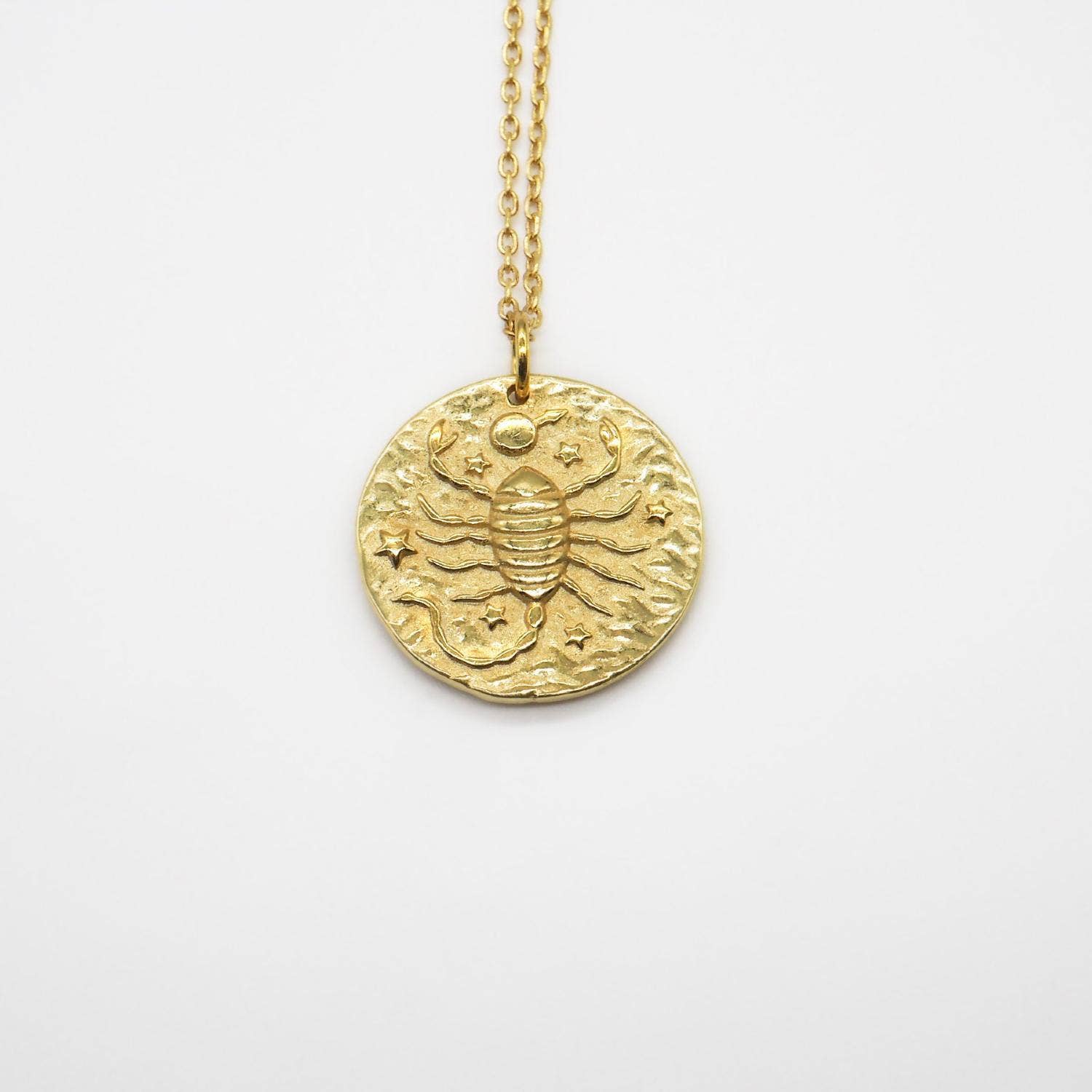 Love Local Jewelry - Vente Colliers à pendentif - Collier pendentif Scorpion en or 18 carats et argent 9256