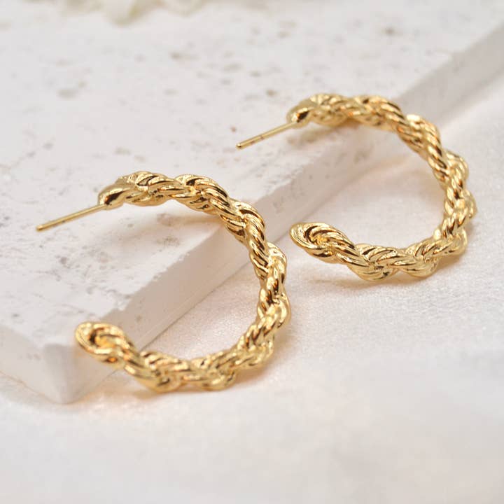 Argolas Abertas de Corda por atacado de Graceful Jewels co.