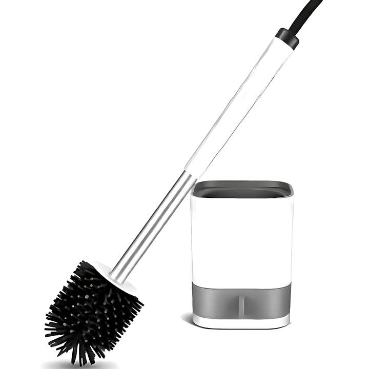 Alpha Wholesale - Wholesale Toilet Bowl Brush - Toilet Brush with Holder – Compact Toilet Bowl Cleaner with Ventilated Stand – Deep Cleaning Bristles – Sleek, Space-Saving Bathroom Accessory