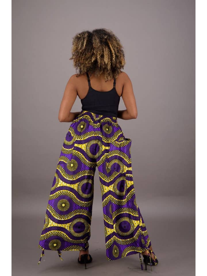 Wide Leg African Print Pants P092-256 for wholesale on Faire