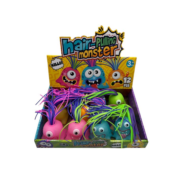 3.5" Hair Pulling Monster 12 CT Display for wholesale by K & S WHOLESALE INC
