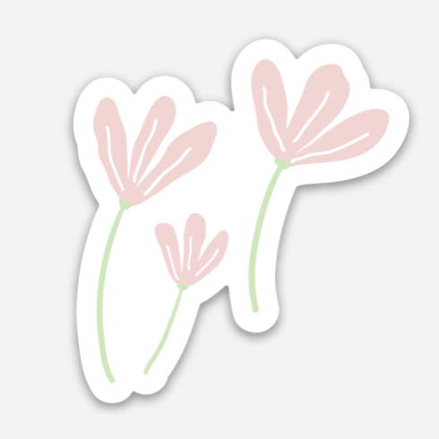 Pink Vinyl Flower Sticker for wholesale by Oh So Chic Designs