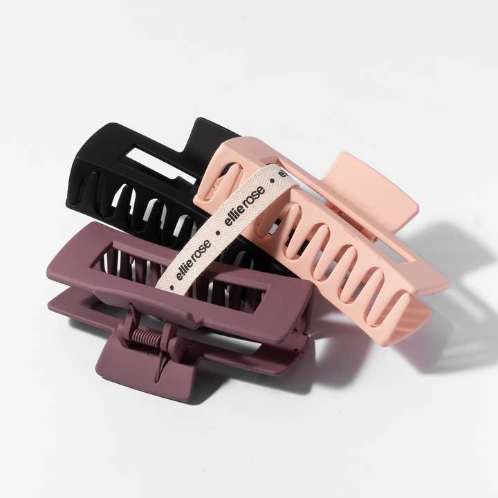 Ellie Rose - Wholesale Hair Clip - Women's - Berry Luxe Claw Clips, Set of 32