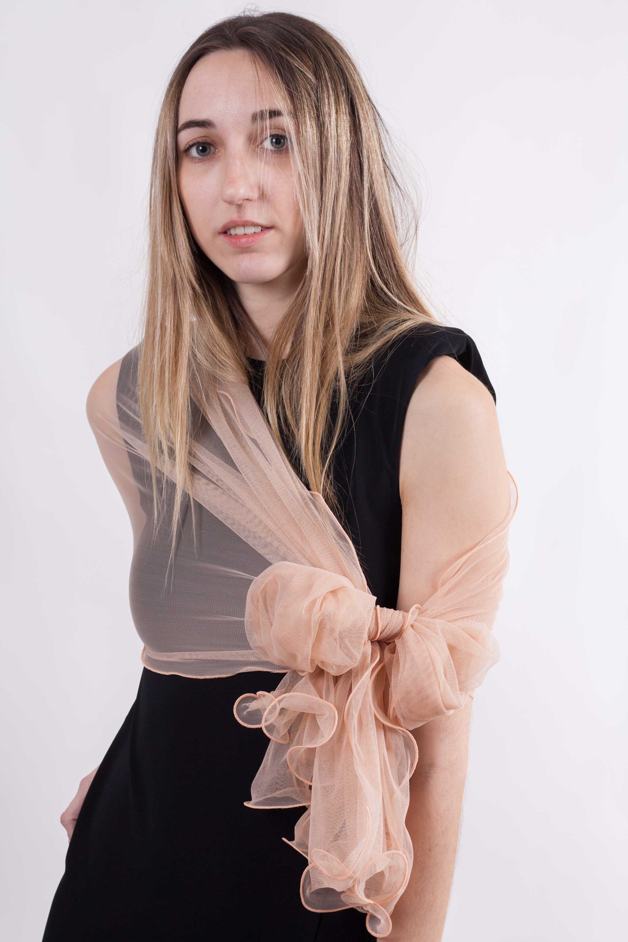 MR Complements - Vente Écharpe – femme - Châle en tulle grande taille aux bords ondulés35