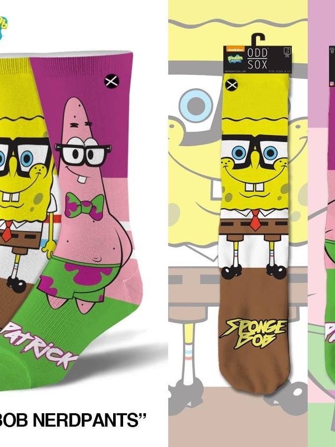 Odd Sox – wholesale Socks – Unisex – Spongebob Nerd Pants 360 Knit Socks
