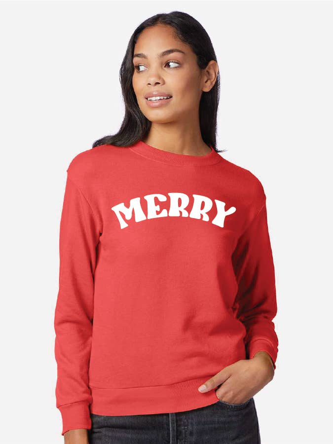 Chandail à col rond Let's Get Merry pour la vente par Local Soul LLC