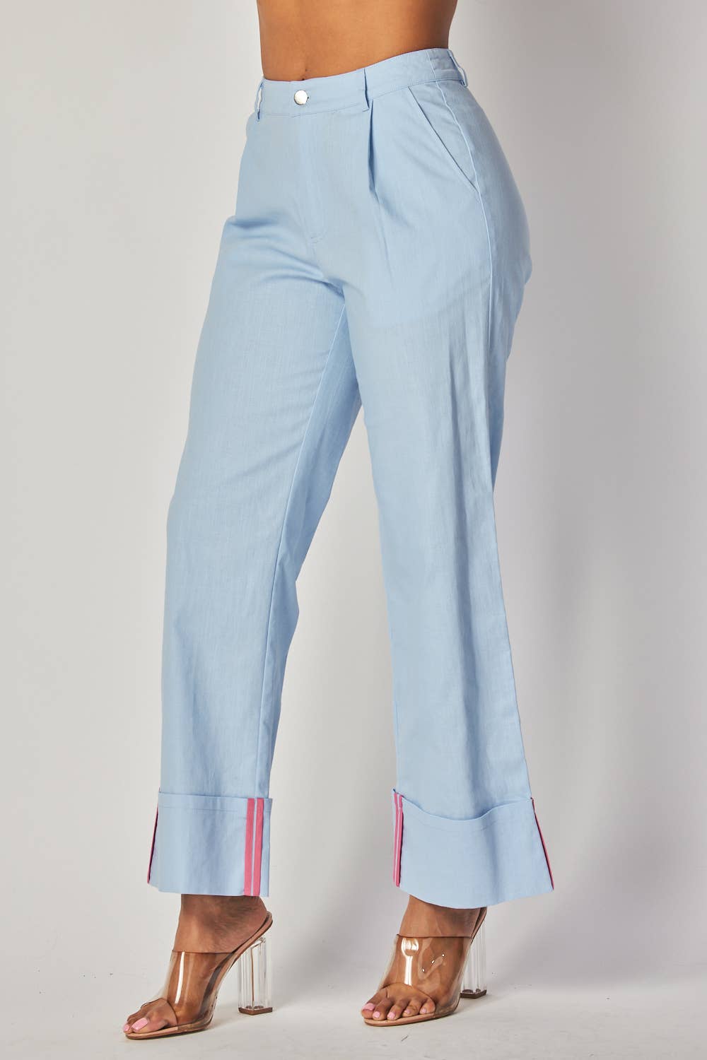 Hot & Delicious - Wholesale Broek - Dames - Jaylene Hem Manchet Broek (HDP32961)1