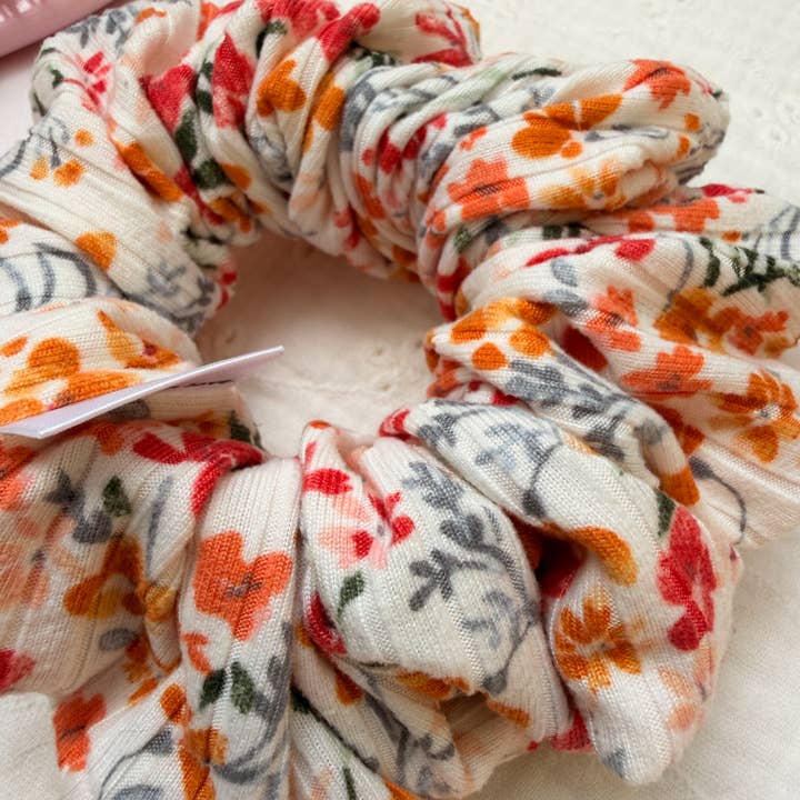 Wild Rose Accessories - Wholesale Scrunchie - Women’s - Fall Floral l Stretch Scrunchie 1