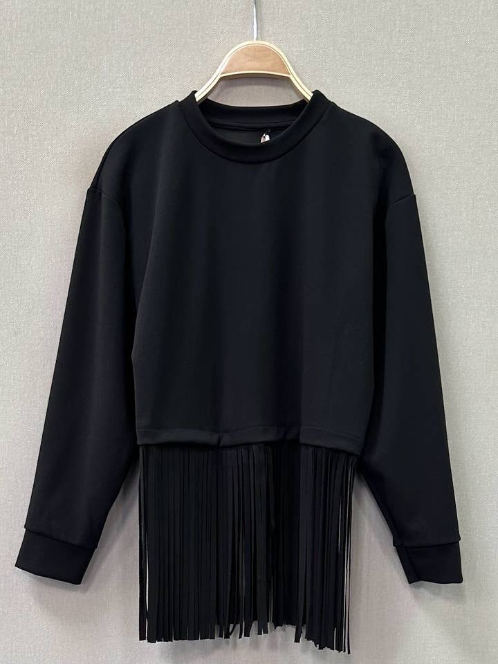 SWEET MAGIC MODA Y COMPLEMENTOS - Wholesale Sweatshirt - Women's - COMBINED SWEATSHIRT WITH FRINGES1