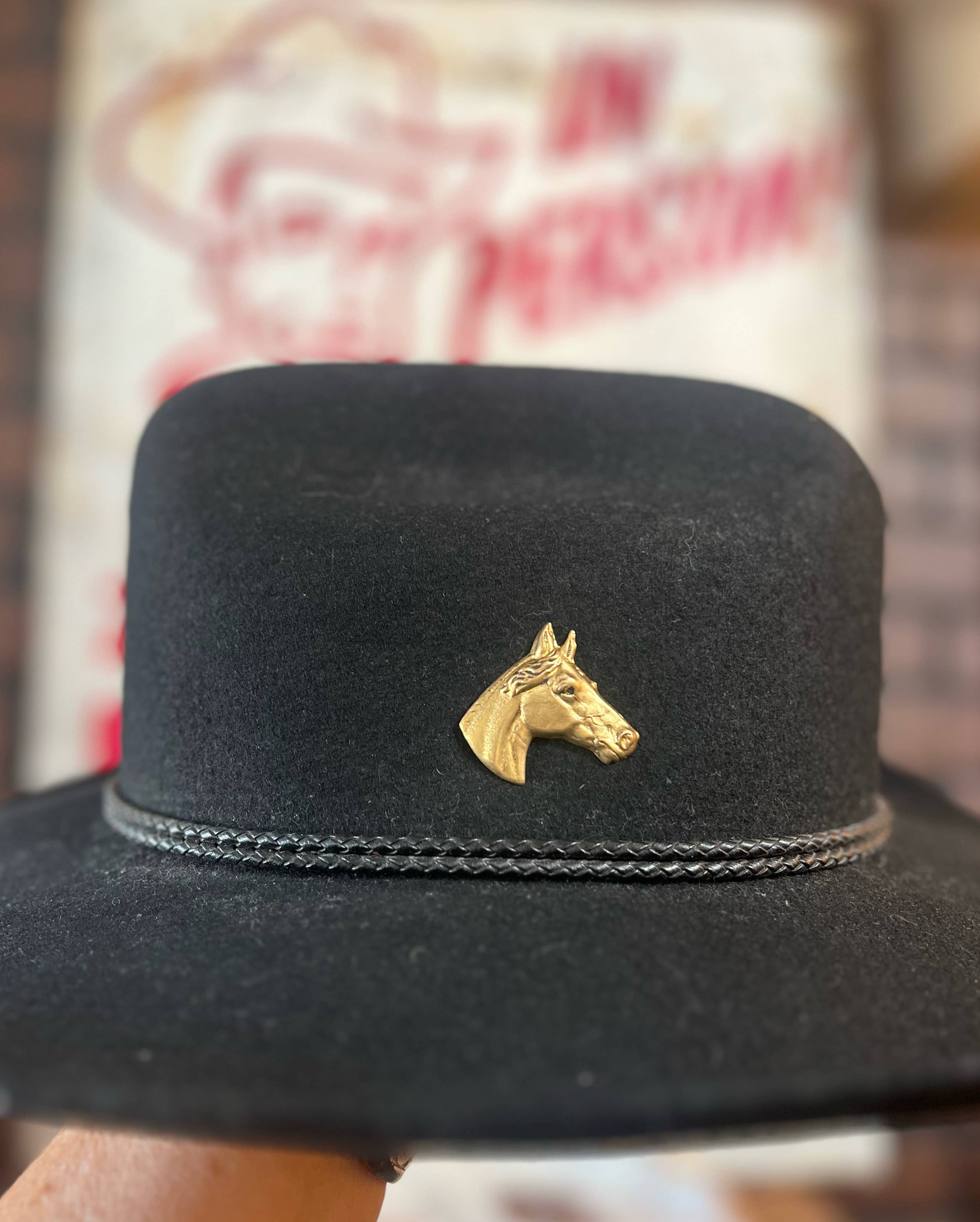 Vintage Bliss - Wholesale Brooch - Brass Patina Western Horse Head Hat Pin Hat Bar 2