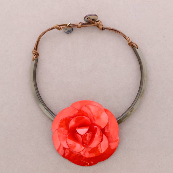 La Cuerda De Sol - Wholesale Snap Jewelry - Resin Flower Choker