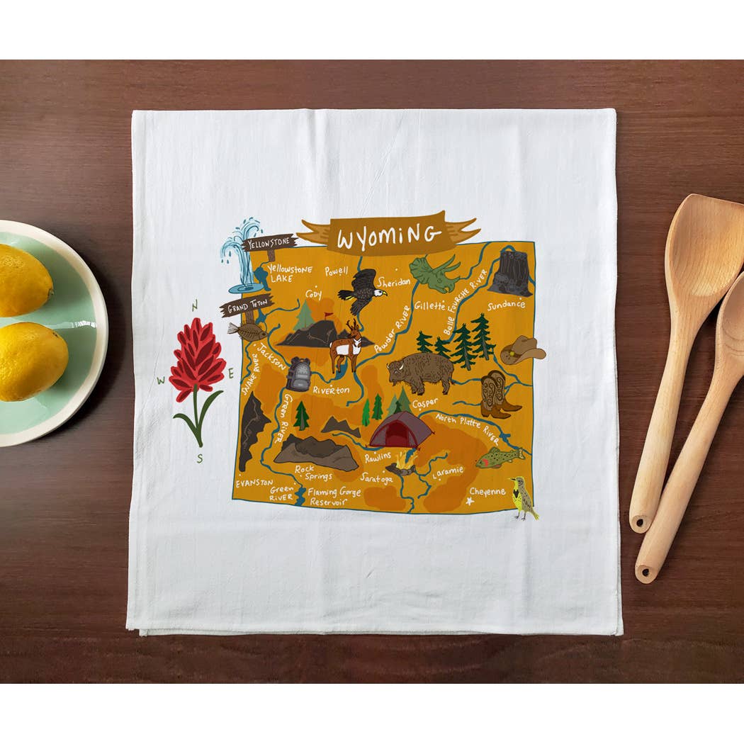 Allport Editions – Engroshandel Viskestykke – Hej USA håndklædeserie - ALLE 50 STATER HER!48