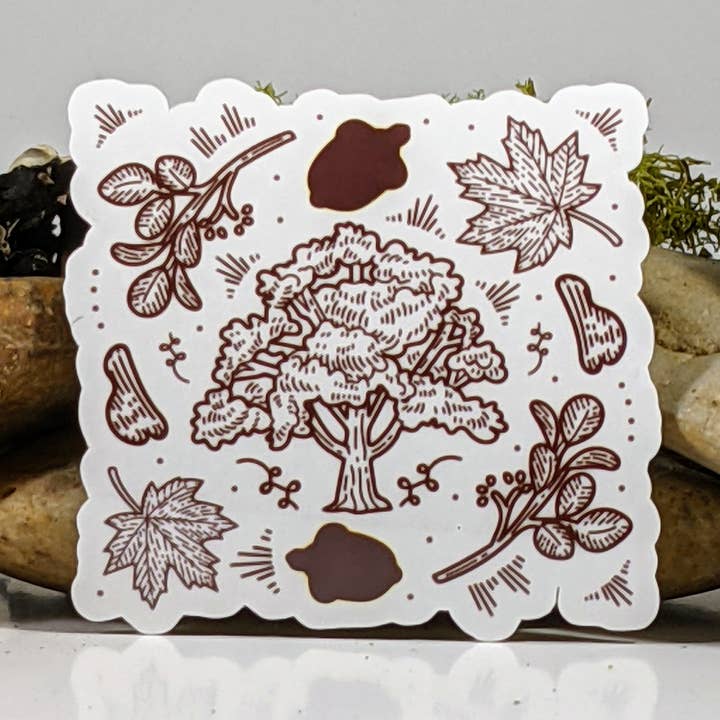 The Story Of An Oak Tree Sticker - 2.5" for wholesale by Mimic Gaming Co