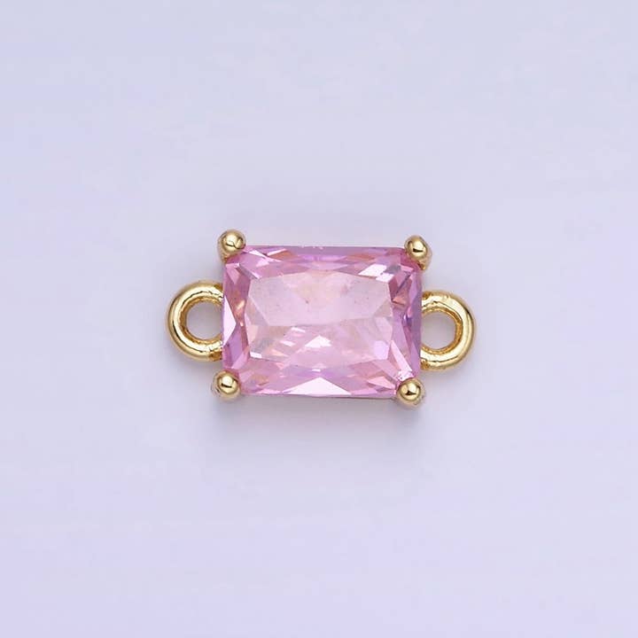 Aim Eternal - Venta al por mayor Abalorios/colgantes individuales - Conector de Baguette de CZ Relleno de Oro de 14K | G422 - G4296