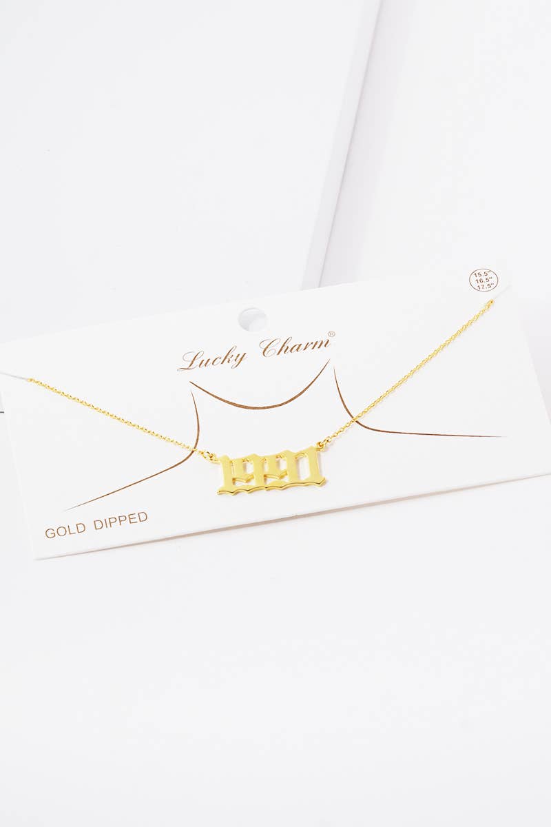 OHBOOBA DESIGN - Wholesale Pendant/Charm Necklace - Gold Plated Birth Year Necklace22