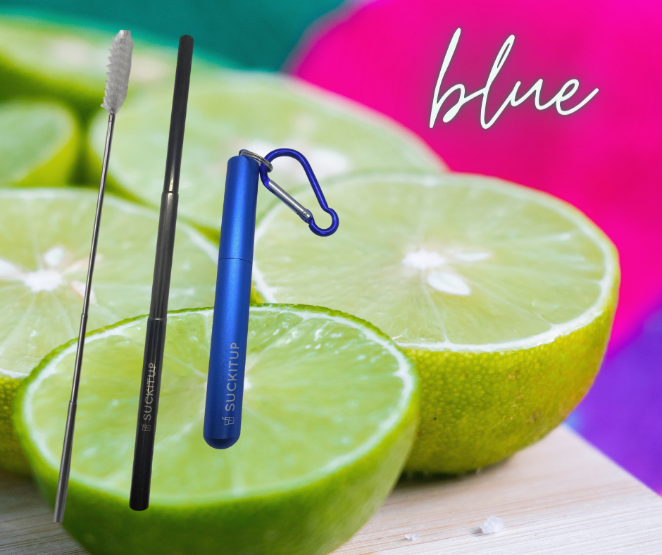 Suck It Up Straws - Vente Paille - Pailles métalliques télescopiques avec étui pour porte-clés et brosse de nettoyage50