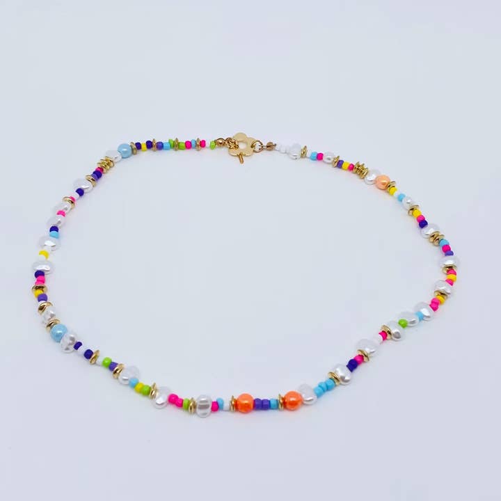Mio Queena – wholesale Choker/Krage – Färgglada pärlor Choker Halsband