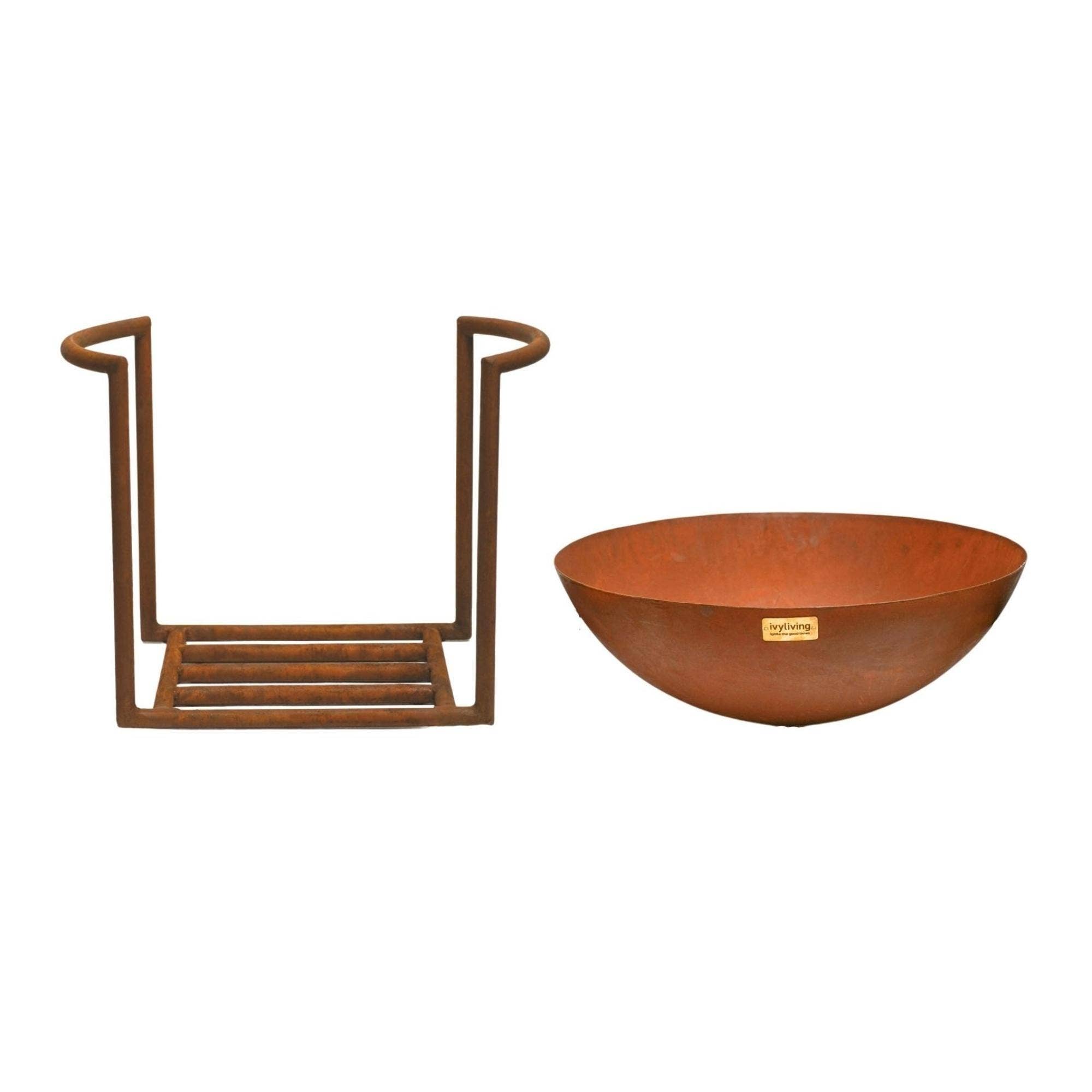 Ivyline – Großhandel Feuerstelle – Feuerschale aus Gusseisen für den Außenbereich, H45cm D55,5 cm4