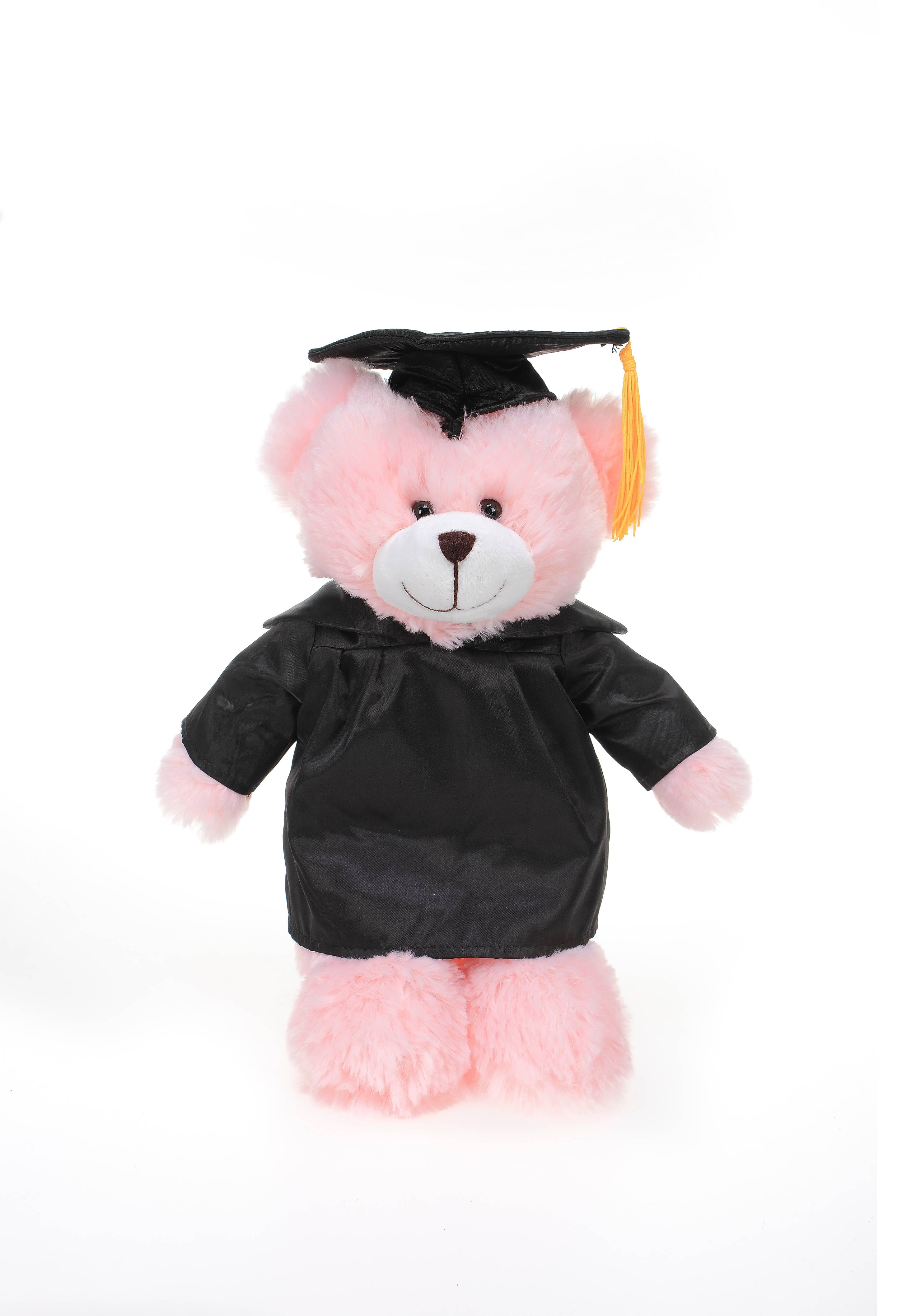 Plushland - Venta al por mayor Peluche - Niños y bebés - Juguete de peluche y peluche Graduation Imprint con forma de oso rosa, 11 pulgadas0