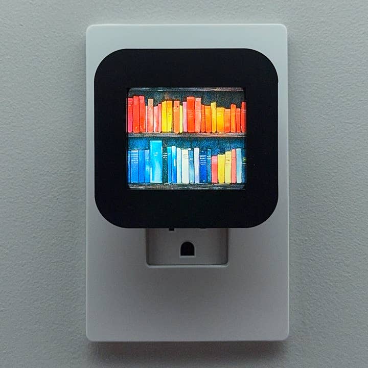 Bookshelves Night Light | 3 Designs | Swappable Cover for wholesale by Swaplights Night Lights