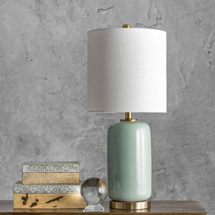 Green Bell 26" Ceramic Table Lamp for wholesale on Faire2