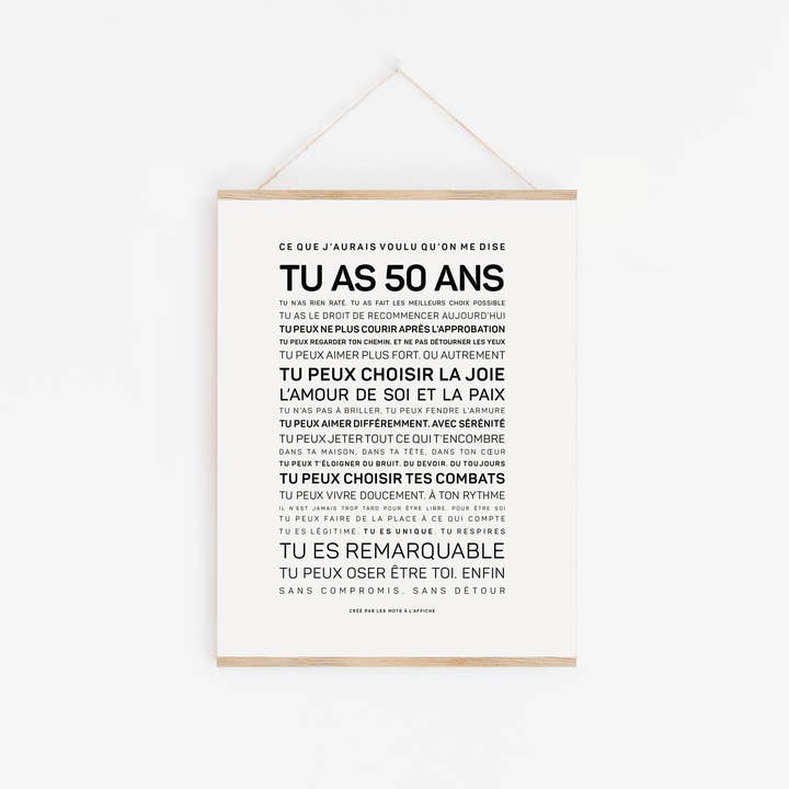 Toont 50 jaar, wat ik graag had willen horen. voor wholesale door LES MOTS A L'AFFICHE