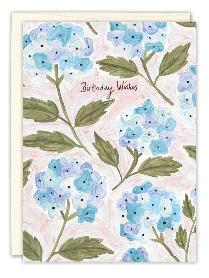 Carte d'anniversaire Hortensia pour la vente par Biely & Shoaf
