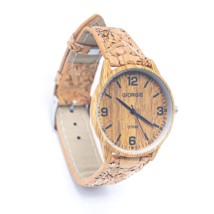 Meninas Bonitas Cork - Venta al por mayor Reloj de pulsera - Mujer - Reloj de corcho natural WA-392 *no incluye caja