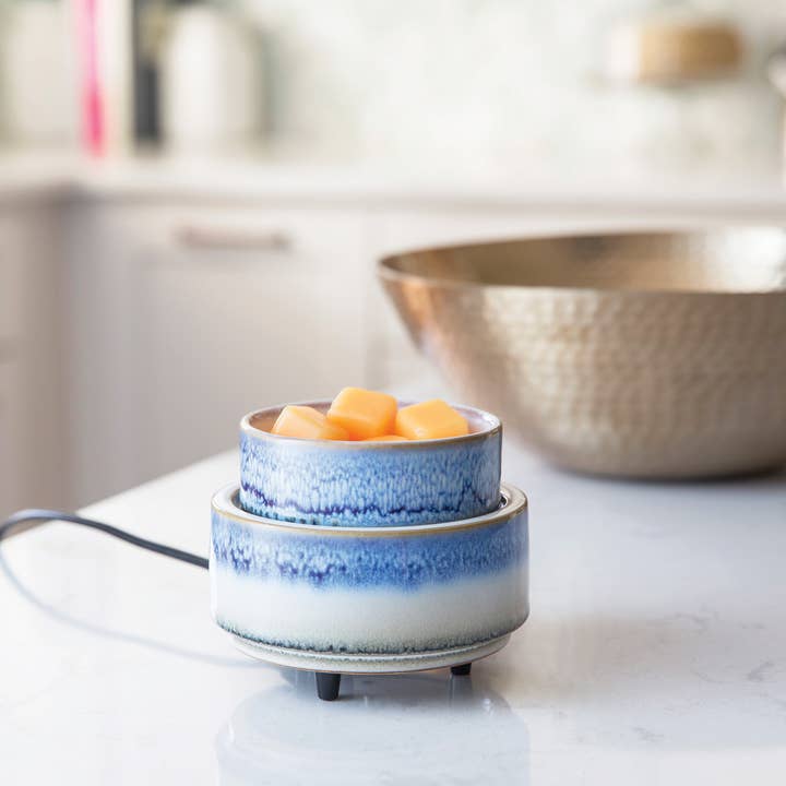 Candle Warmers Etc. Duftlampen & Kerzen - Vente Chauffe-cire - Brûleur à mazout classique 2 en 1 Candle Warmers® Horizon Crème/